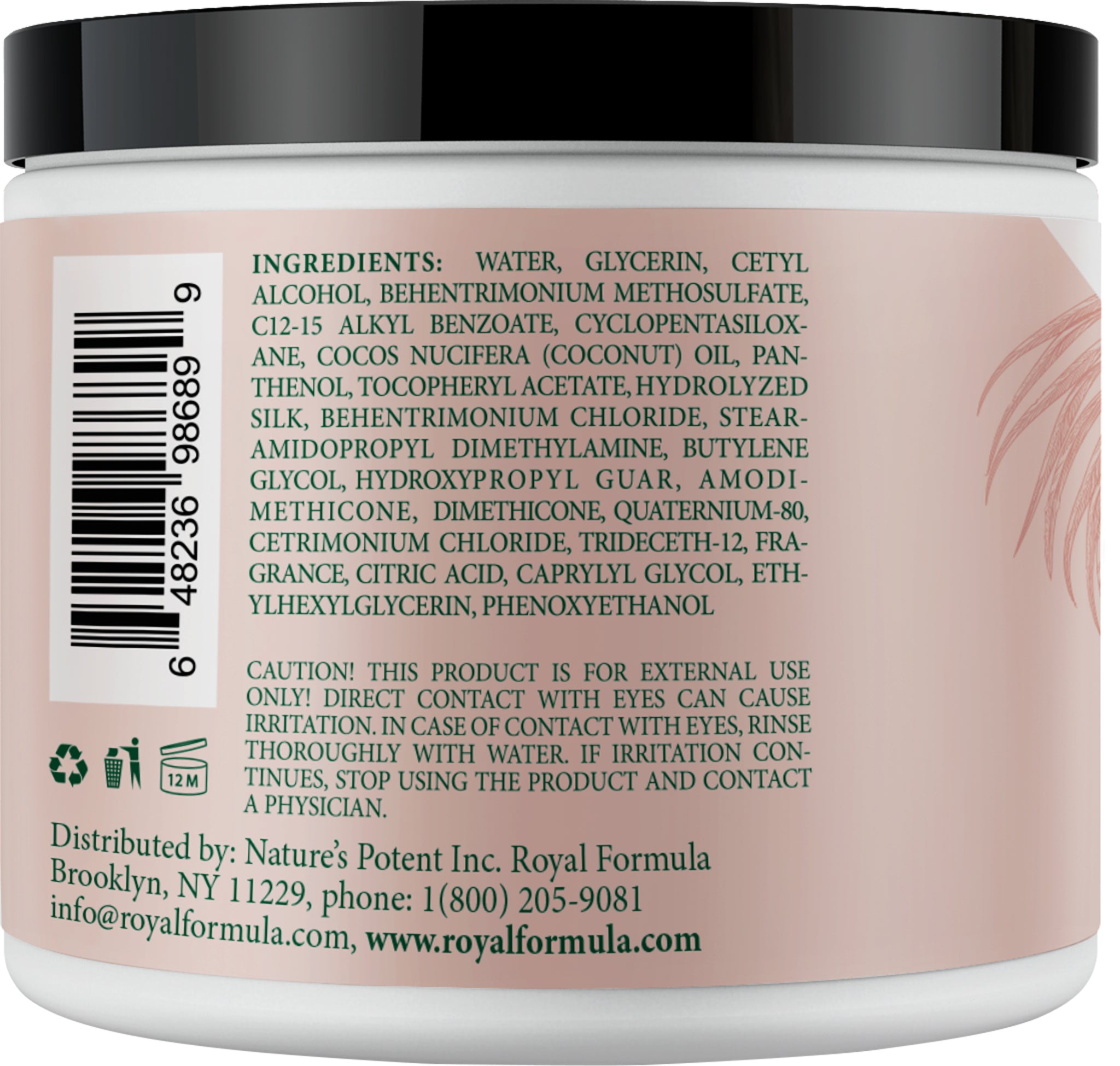 Royal Formula Coconut Oil Hair Mask - Deep Conditioner 8 fl oz
