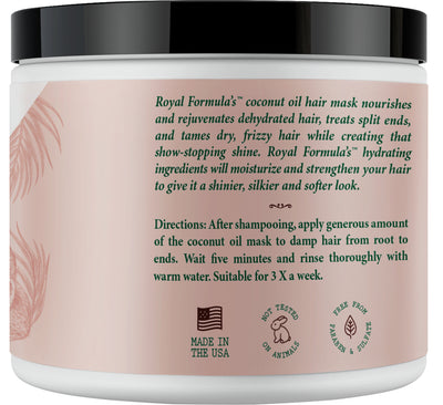 Royal Formula Coconut Oil Hair Mask - Deep Conditioner 8 fl oz