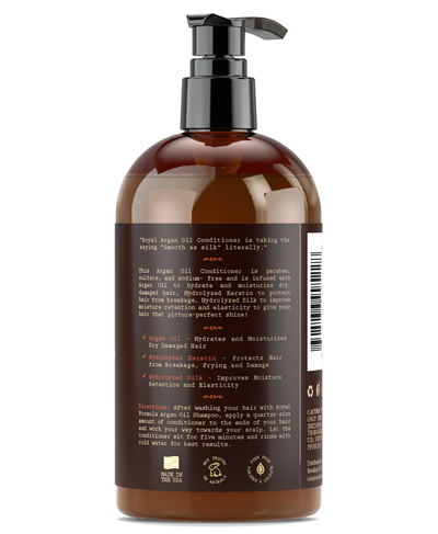 Argan Oil Conditioner Infused with Hydrolyzed Keratin & Silk 16 oz/473 ml