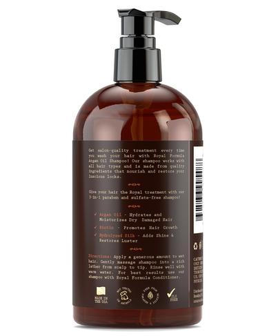 Argan Oil Shampoo Infused with Biotin & Hydrolyzed Silk 16 oz/473 ml