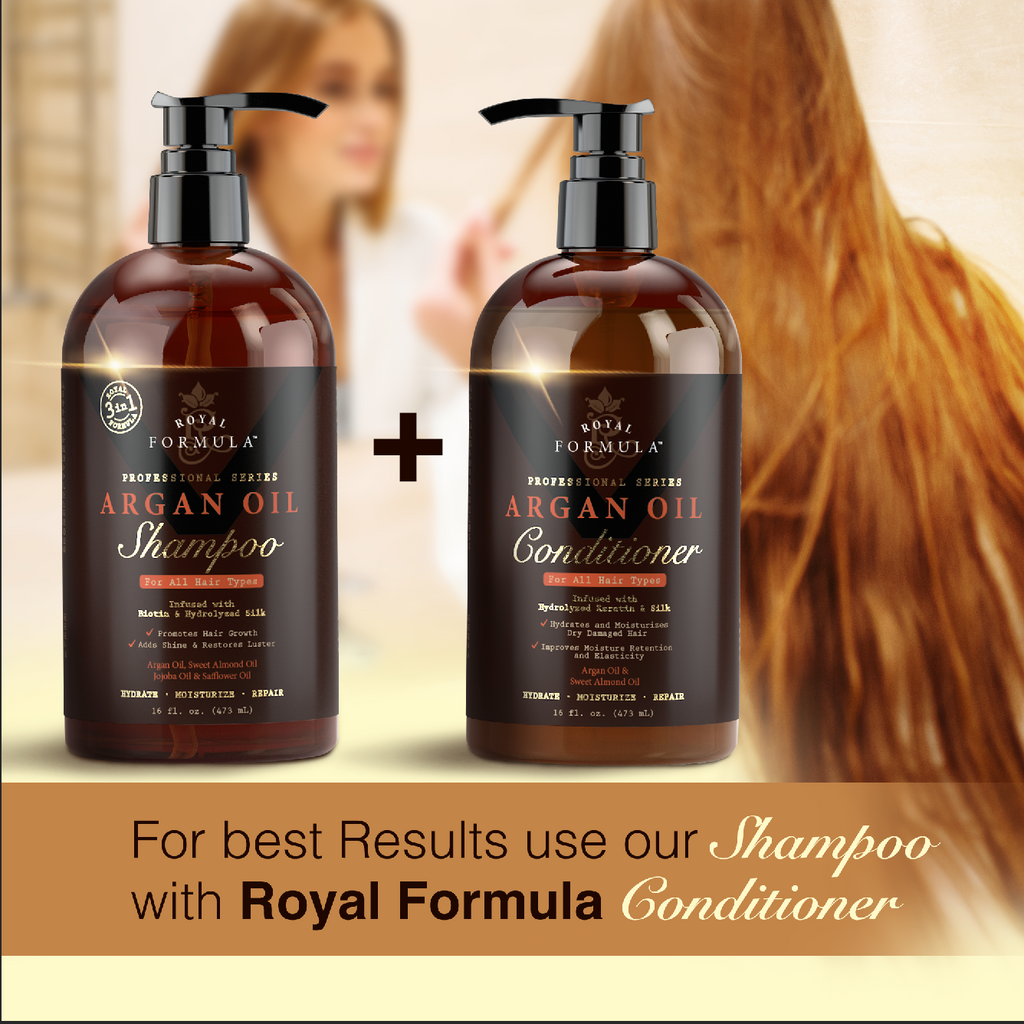 Argan Oil Shampoo Infused with Biotin & Hydrolyzed Silk 16 oz/473 ml